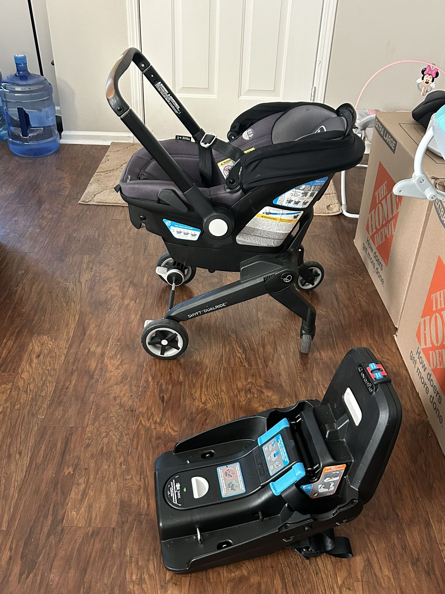 Shyft DualRide with Carryall Storage Infant Car Seat and Stroller Combo (Boone Gray)