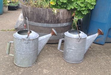 2 Vintage Galvanized Watercans $20 each