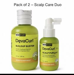 DevaCurl Scalp Care Duo Buildup Buster 8oz & Scalp PuriPHy Spray 3oz (Pack of 2)
