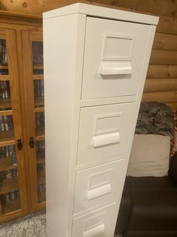 Ikea Sprutt White Tower Metal 6 Cube Drawer with Index Slots for