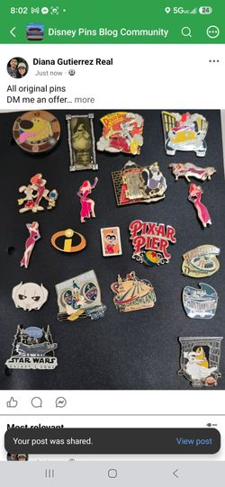 Disney Collectible Enamel Pins Lot