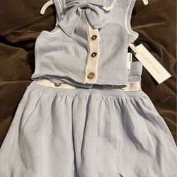 Girls Draper James 3T two piece set with hair tie NWT