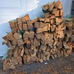 Seasoned firewood bundles