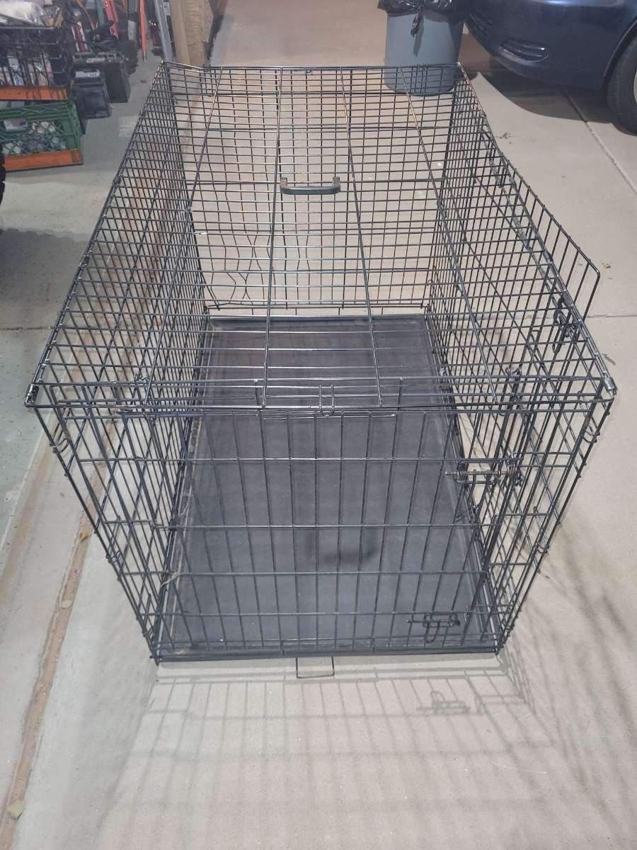 All Black Dog Kennel 48 Inch Dog Kennel