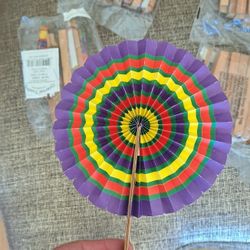 42 Easy-fold Paper Fans - 2 Unopened Packages - $15 Mexican Wedding Favors