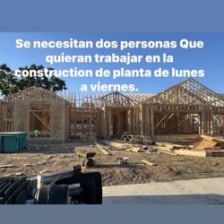 Se necesitan dos personas Que quieran trabajar de lunes a viernes