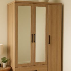 BRAND NEW ARMOIRE Closet  2 Door with Mirrors, Drawers, Locks