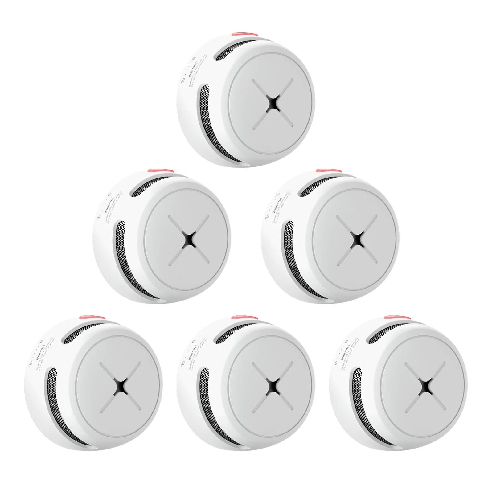 6 Pack AEGISLINK Smoke Detector 10 Year Battery, Fire Alarm with Photoelectric Sensor
