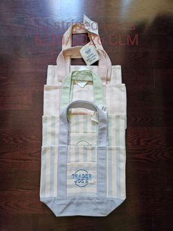 Trader Joe's striped totes