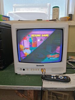 Panasonic CT-13R28WG Retro Gaming 13" Color White CRT TV Tested Working!