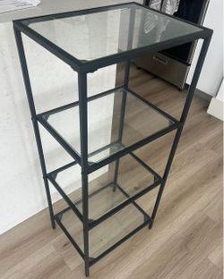Standing glass shelves