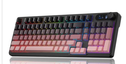BlueFinger Wireless Gaming Keyboard, RGB Backlit, Tri-Mode Bluetooth/2.4G/USB-C