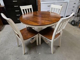Brown / Cottage White Kitchen Table Set
