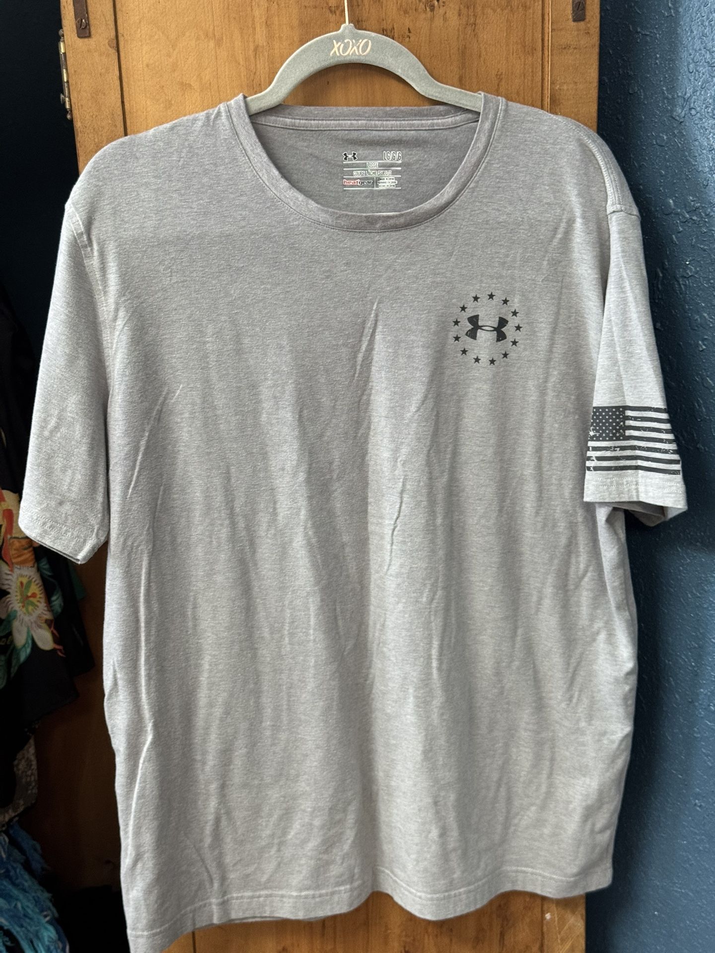 Under Armour Wounded Warrior Project T Shirt Size Large Gray Military Tee