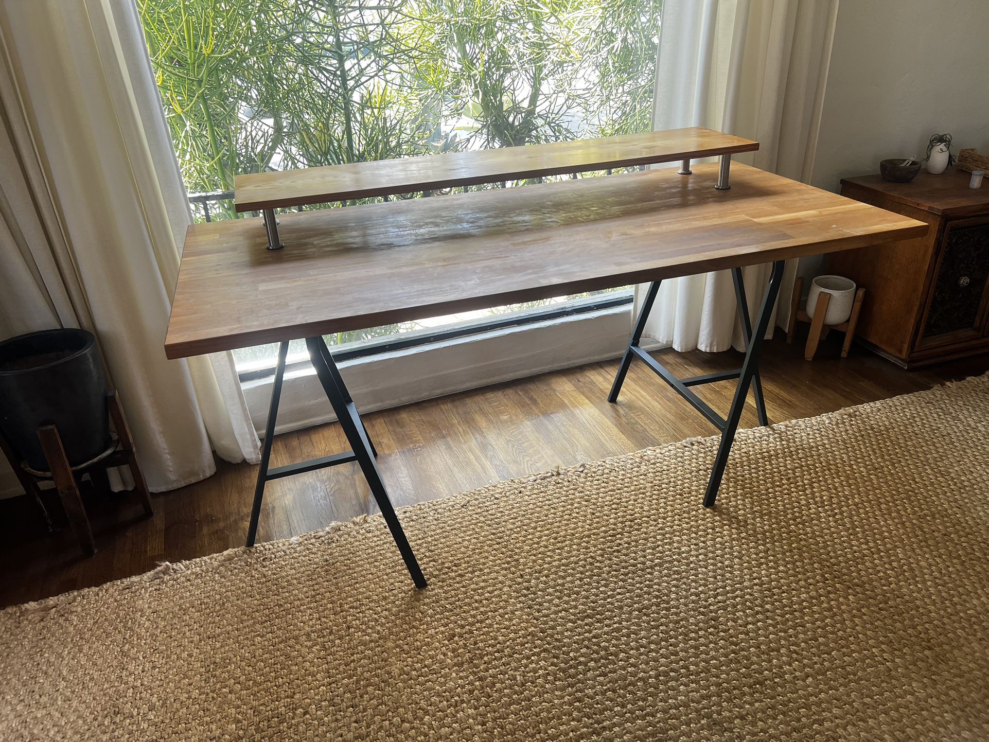 Multi-Tier Wood Desk