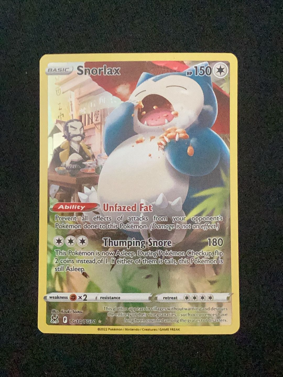 Snorlax tg10 lost origins trainer gallery nm