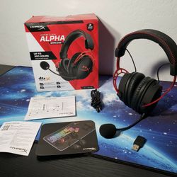New HyperX Cloud Alpha Wireless, Gaming Headset for PC, 300-hour Battery Life, DTS Headphone: X Spatial Audio, Memory foam, Dual Chamber Drivers, Nois
