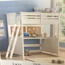 Twin Loft Bed w/desk 