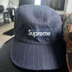 Supreme Chalk Stripe Camp Cap