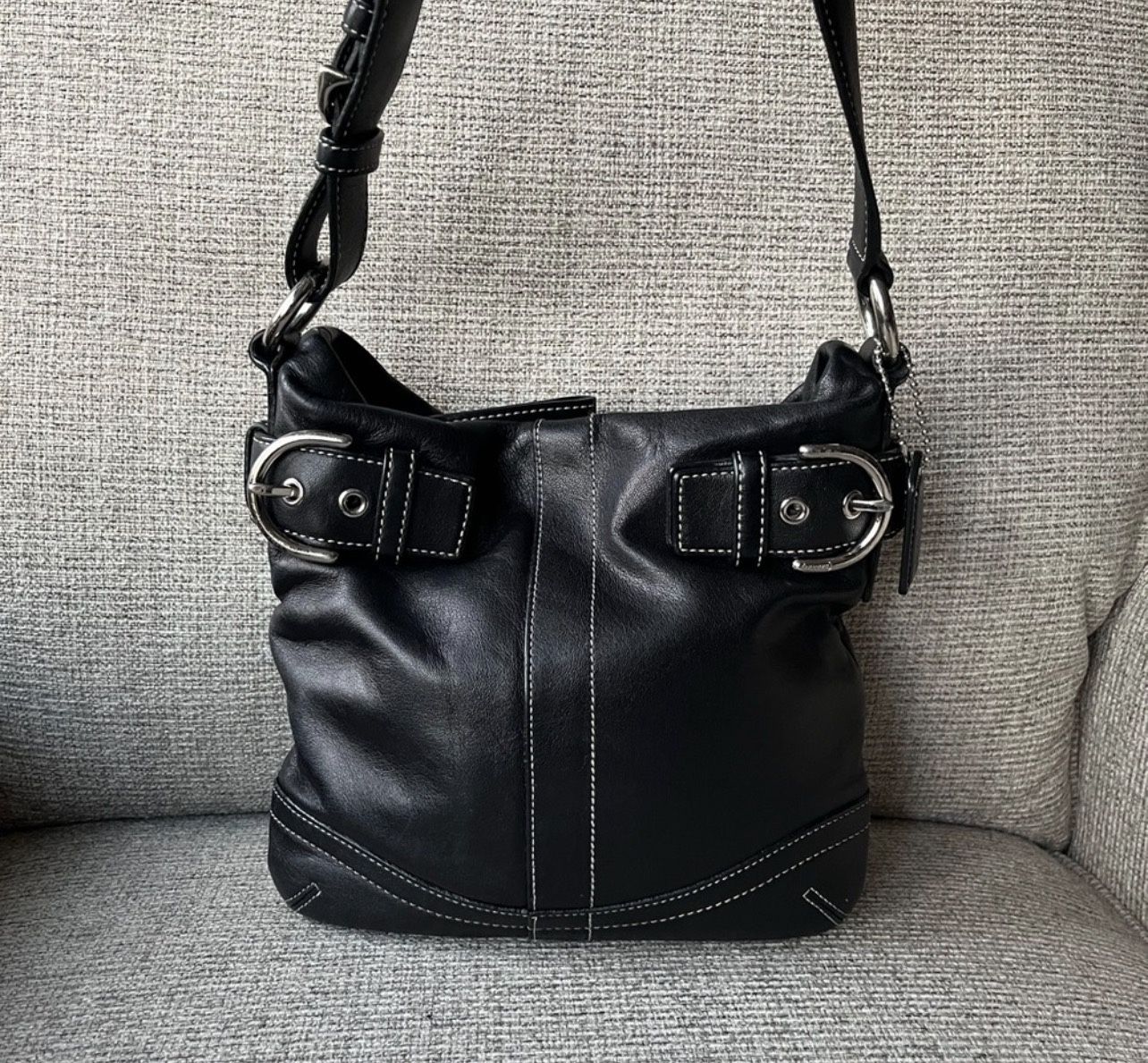 COACH 1453 Small Soft Duffle Leather Soho Buckle Shoulder Bag