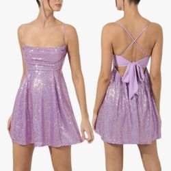 Purple Sparkly Dress, size S