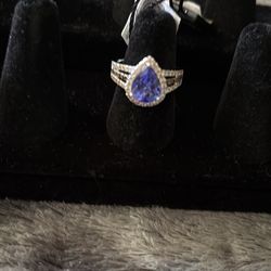 14k gold chocolate diamond ring tanzinite dize 7