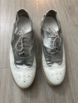 Women Hogan Leather Derby Shoes Size 7