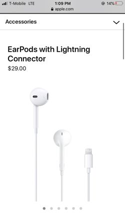 Apple headphones with lightning connector