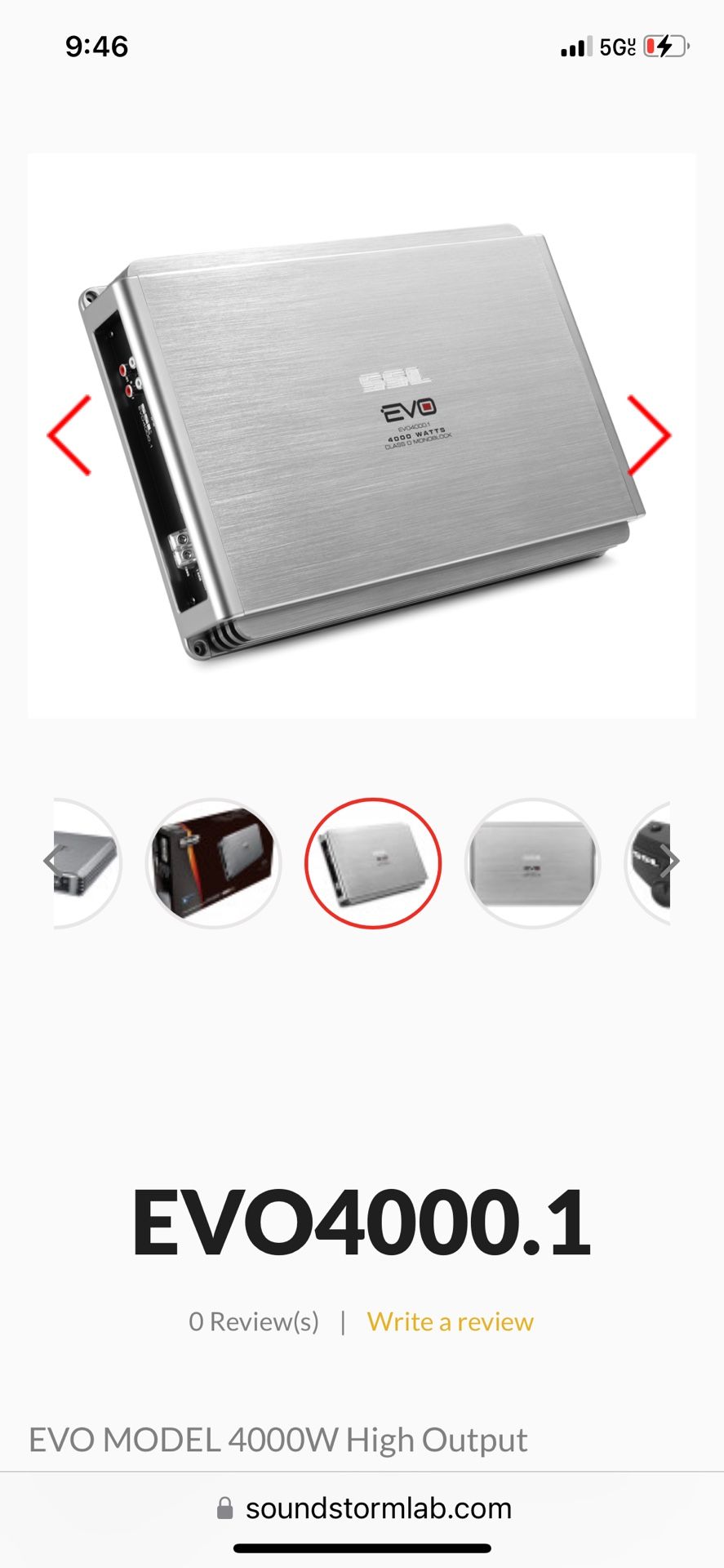 SSL EVO 4000 Watt 1 Channel Amp