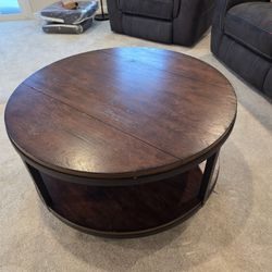 Industrial Looking Large Round Coffee Table