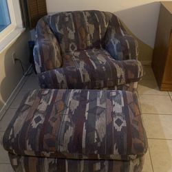 Accent chair & ottoman