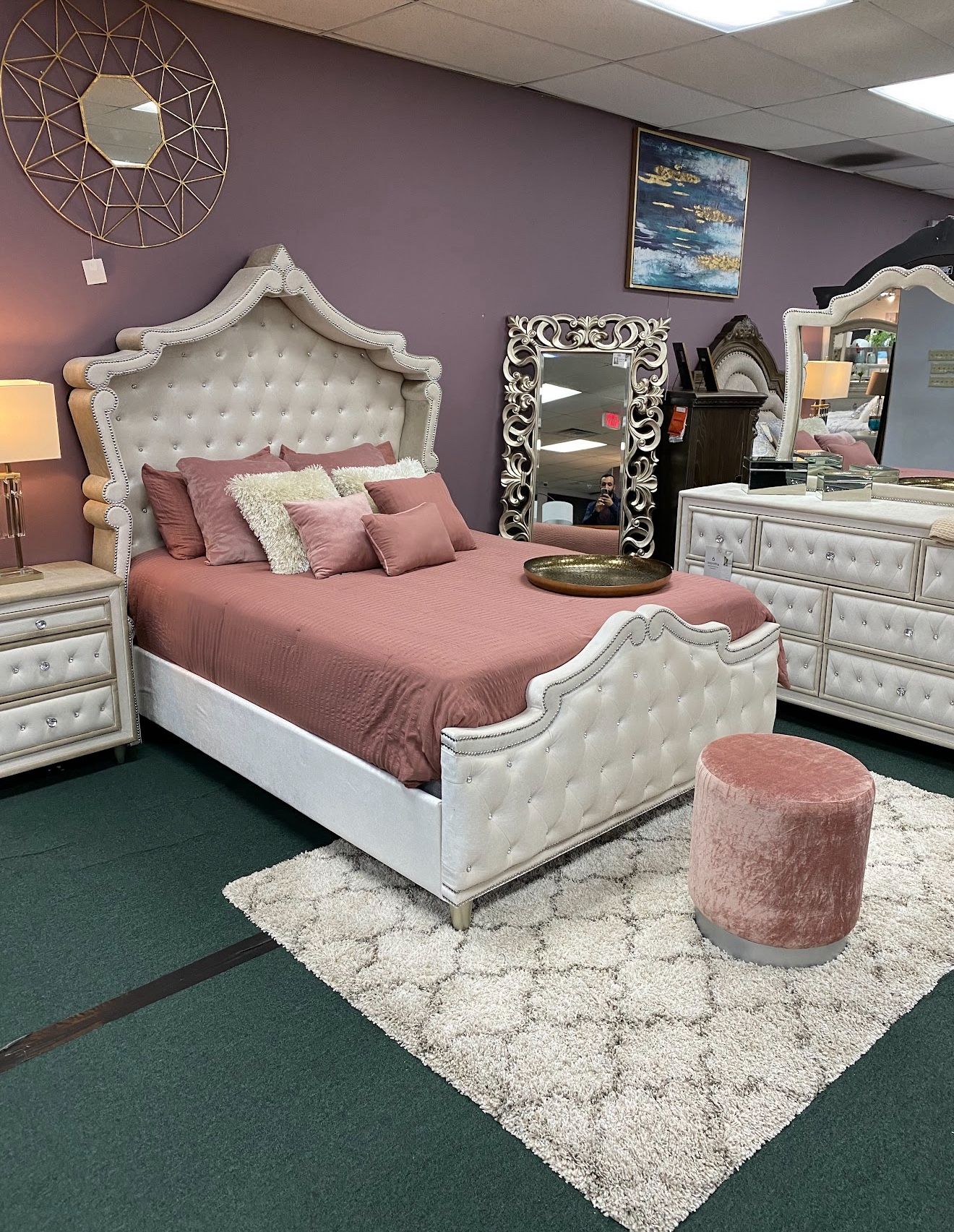 Tufted Bed Twin/full/queen/king/cal King Same Day Delivery 