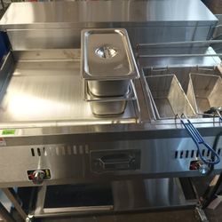 Griddle With Fryer