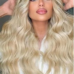 Ombre Blonde Wavy Lace Front Wigs for WomenÂ