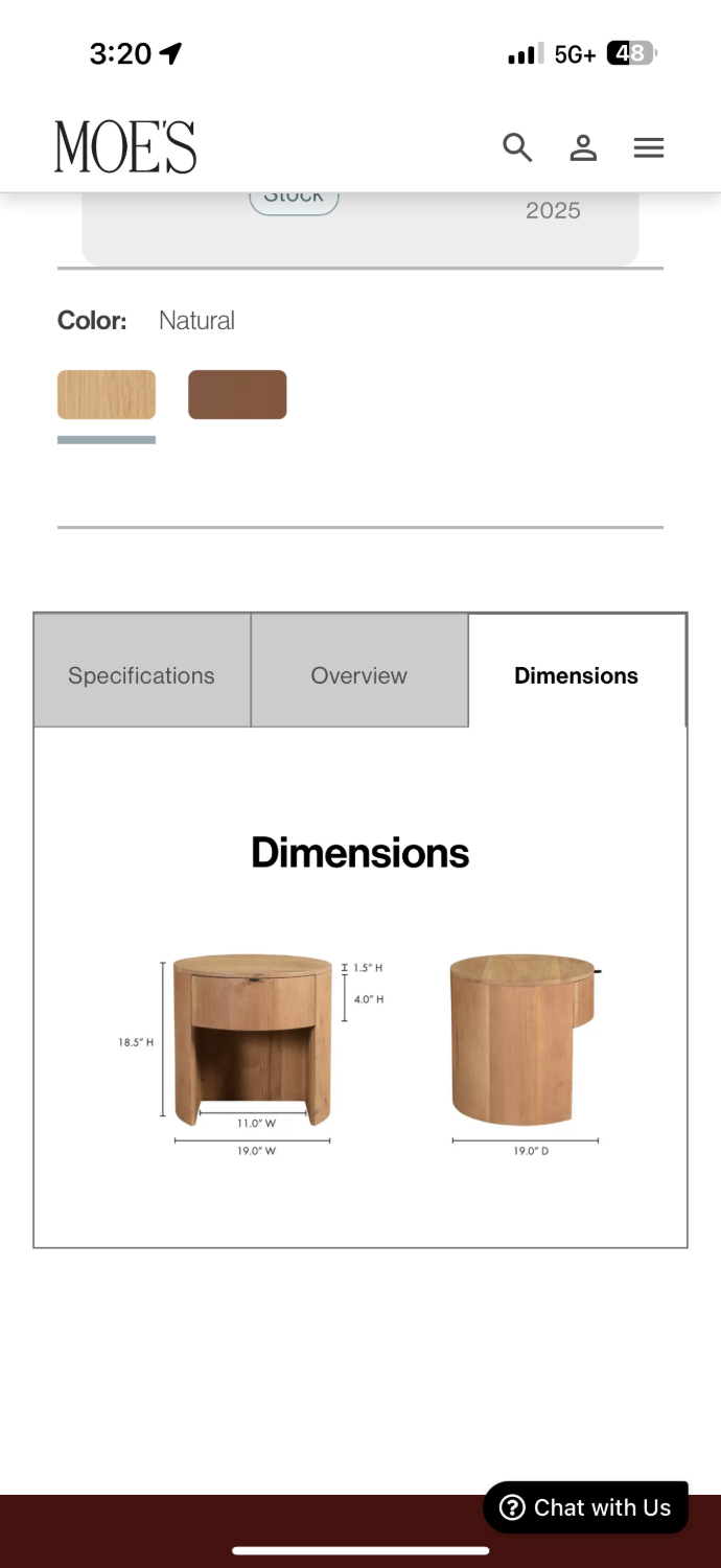 Theo Nightstand by Moe’s
