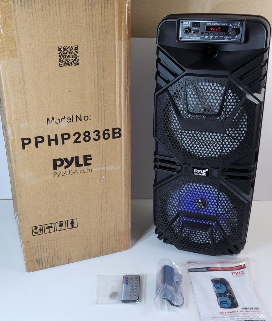 Bluetooth PA Speaker System - 600W Rechargeable Outdoor Bluetooth Speaker #852