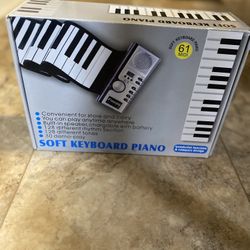 Lujex keyboard piano 61 Keys Roll Up Piano Portable Rechargeable Electronic Hand