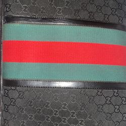 Gucci Web Stripe 630921 Black Techno Canvas Messenger Bag