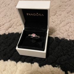 Pink Sapphire Sterling Silver Ring. Box And Bag Included!7.5 💍