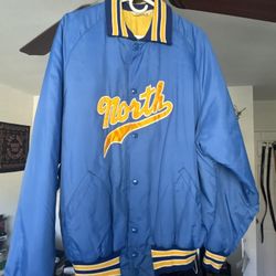 Don Alleson Athletic - Blue and Yellow Varsity Jacket Size XL (Read Description)