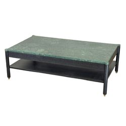 Design Within Reach Morrison Coffee Table with Marble Top - Verde Green