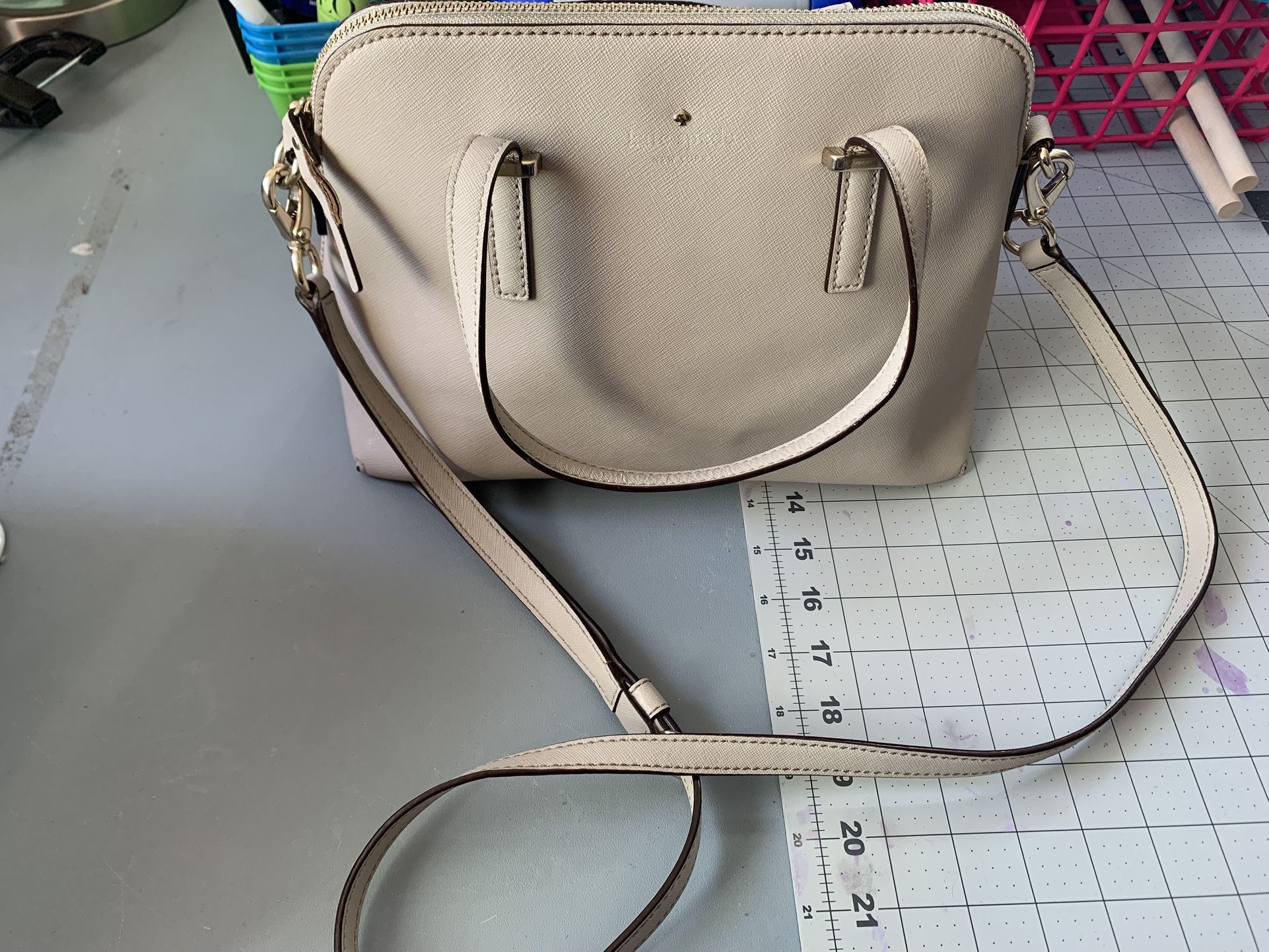 Kate Spade Cream Satchel Crossbody EUC