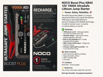 NOCO Boost Plus GB40 1000A Jump Starter