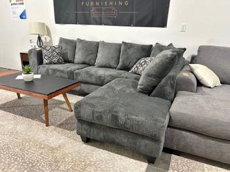 Charcoal Grey Sectional Couch