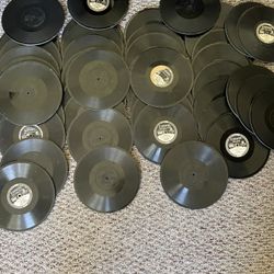 Antique collection Of Edison Thick 78 rpm records. Total Of 46 Records 