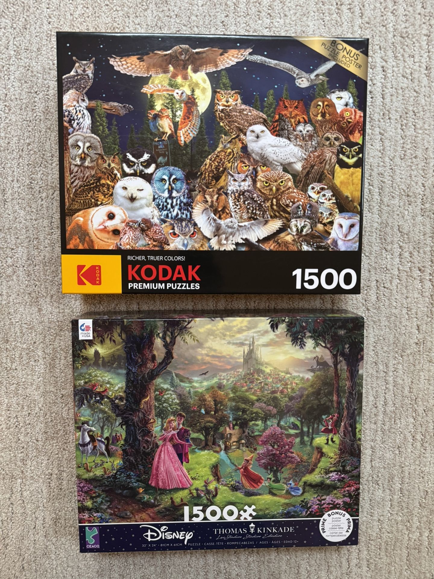 Bundle Of Two 1500 Piece Jigsaw Puzzles