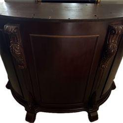 Solid Wood Bar Cabinet – Wine Storage – Needs Top (Powell)