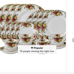 Royal Albert Country Roses China Set 30 Piece Set 