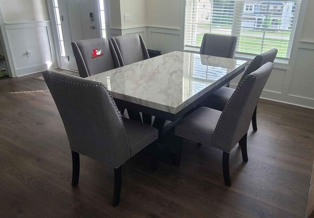 Brand New! 7pc Dining Room Set π/ Take It home with Only $39down/ Hablamos EspaΓ±ol Y Ofrecemos Financiamiento ππ»ββοΈ