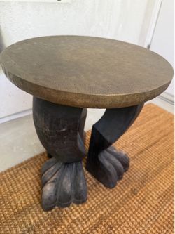 Table metal and wood heavy